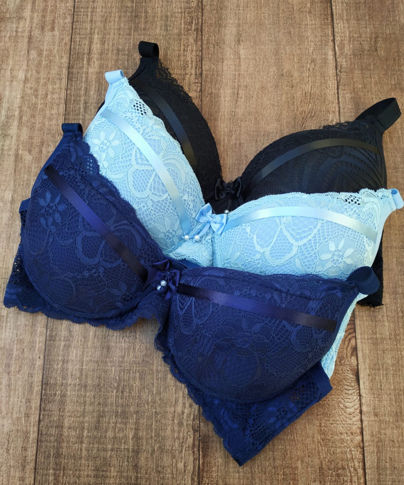 Sutiã Reforçado PLUS SIZE Milene — Leve Tudo com Desconto, Sutiãs Femininos — SKU 4794. Cor: Frozen, Lilás, Teos, Marinho. Tamanho: 48, 50, 52