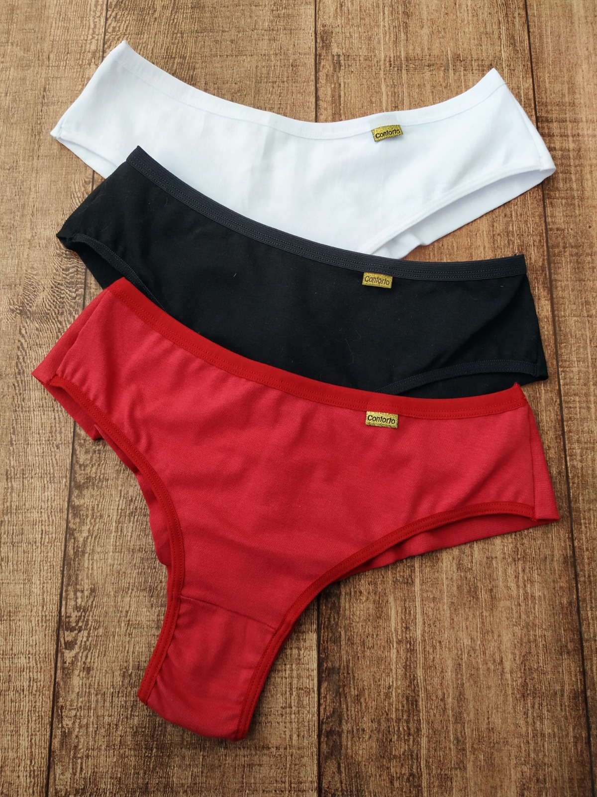 Calcinha Algodão Fio Duplo Estela — Calcinhas Femininas, Leve Tudo com Desconto — SKU 402719. Cor: Frozen, Lilás, Romance, Teos. Tamanho: M, G, GG