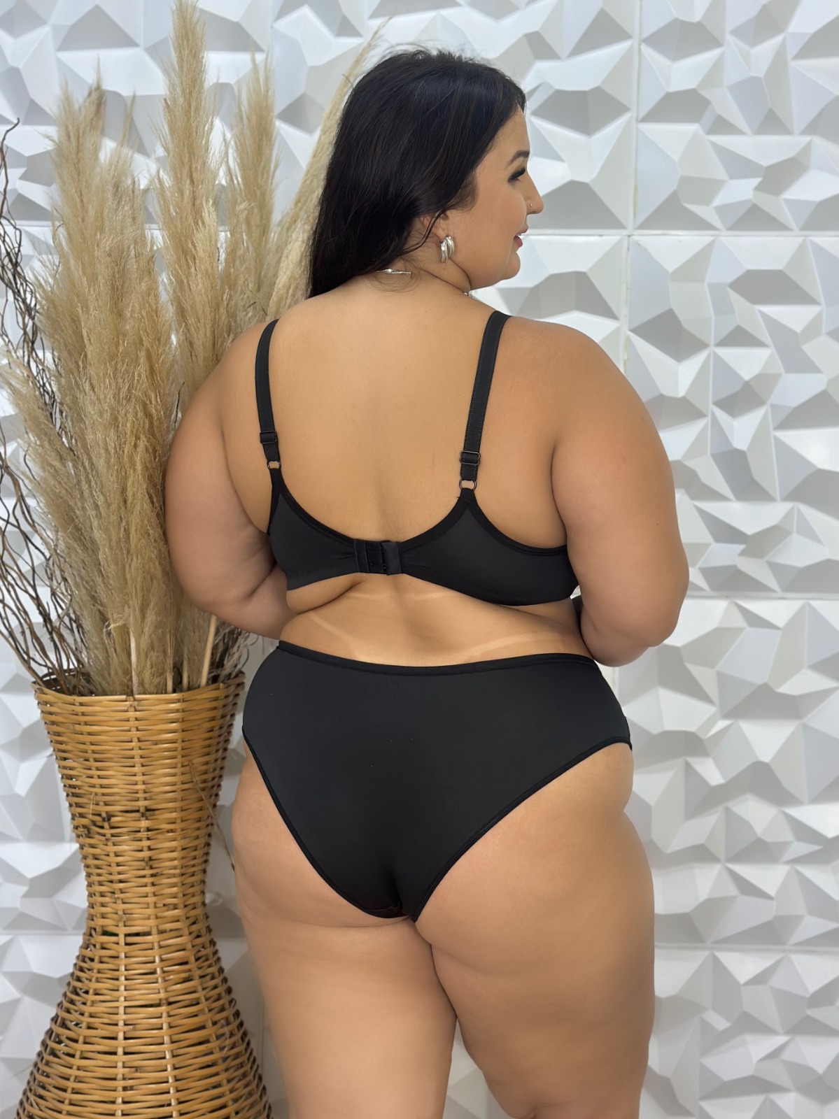 Conjunto Plus Size Romilda — Conjuntos de Lingerie, Conjuntos Plus Size — SKU 363365. Cor: Romance, Marinho, Rubro, Preto. Tamanho: GG, 48, 50, 52