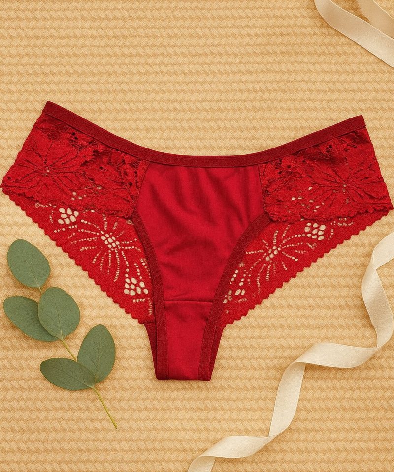 Kit com 3 calcinha renda pimenta - Imagem 8