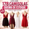 LOTE com 178 CAMISOLAS QUEIMA DE ESTOQUE — Body — SKU KIT-CAMISOLAS